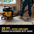 DEWALT 12 Gallon STEALTHSONIC Ultra Quiet Poly Wet Dry Vacuum, DXV12P - QTA Newest Noise Reduction Vac, 5.5 Peak HP Shop Vacuum for Jobsite/Workshop, Reduce Motor Noise, Yellow