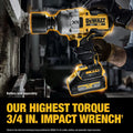 DEWALT 20V MAX XR Brushless Cordless 3/4 In. High Torque Impact Wrench with Hog Ring Anvil Tool Only DCF964B